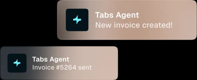 Tabs banner overlay